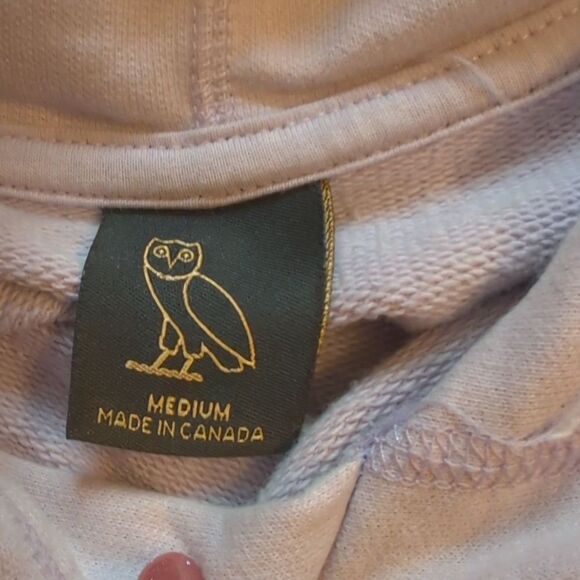 OVO Cropped Hoodie Light Lvender Purple Owl Design Drake Size M - Picture 5 of 9